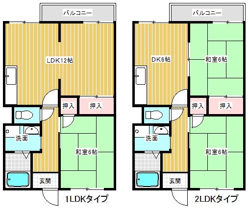草津線 甲西駅 徒歩27分 2階建 築28年(1LDK/2階)の間取り写真