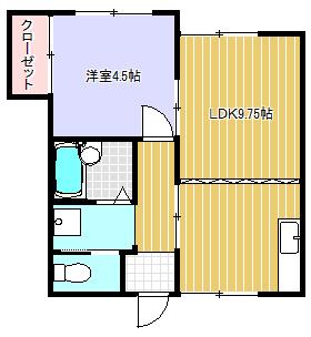 ヴィラコンフォート(1LDK/1階)の間取り写真
