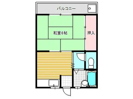 APARTひいらぎ(1K/2階)の間取り写真
