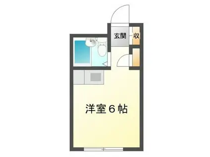 プールブゥ(ワンルーム/2階)の間取り写真