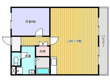 サンヒルタニウ(1LDK/1階)の間取り写真