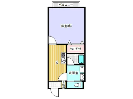 アットホーム12(1K/1階)の間取り写真