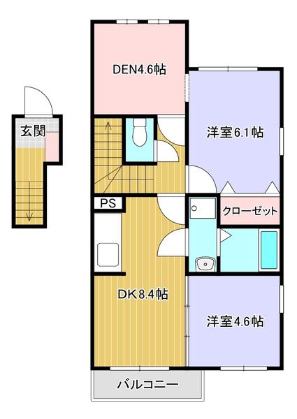 ファインラック(2SDK/2階)の間取り写真