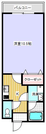 グランユニヴェール(1K/3階)の間取り写真