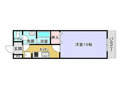 メゾン・ディアコート(1K/1階)の間取り写真