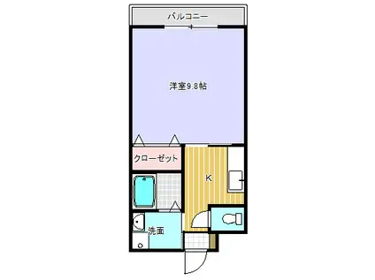 メゾン小西名坂 2番館(1K/2階)の間取り写真