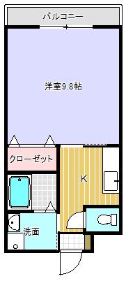 メゾン小西名坂 2番館(1K/1階)の間取り写真