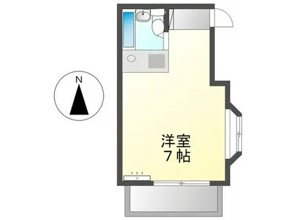 近江鉄道本線 水口石橋駅 徒歩10分 2階建 築35年(ワンルーム/1階)の間取り写真