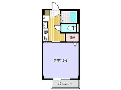 SILENT22(1K/1階)の間取り写真