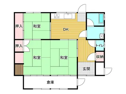 草津線 甲賀駅 徒歩133分 1階建 築46年(2DK)の間取り写真