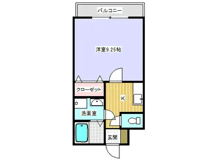 近江鉄道本線 水口駅 徒歩34分 3階建 築19年(1K/3階)の間取り写真