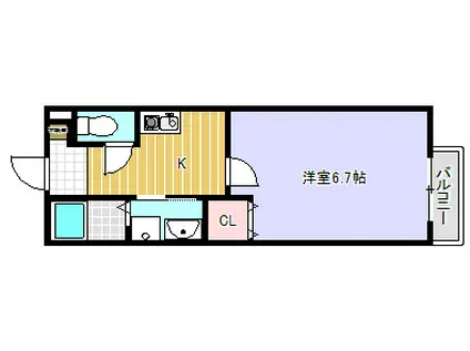 エムアンドシー(1K/1階)の間取り写真