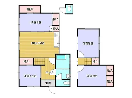 草津線 甲西駅 徒歩33分 2階建 築50年(4DK)の間取り写真