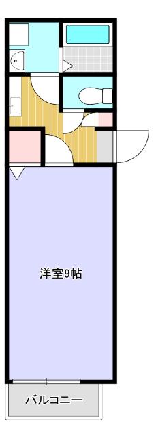 スクエアガーデン(1K/2階)の間取り写真