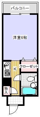 フェルティーシャトー滋賀水口(1K/3階)の間取り写真