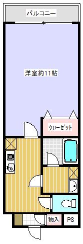 SERENO21(1K/2階)の間取り写真