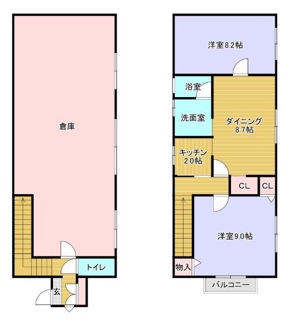 近江鉄道本線 水口松尾駅 徒歩41分 2階建 築33年(2LDK)の間取り写真