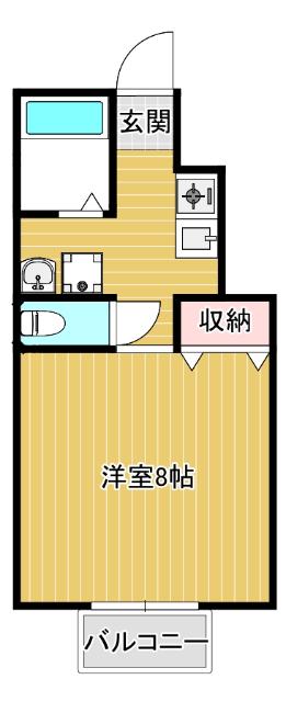 近江鉄道本線 水口石橋駅 徒歩32分 2階建 築18年(1K/1階)の間取り写真