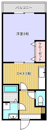 ロイヤルガーデン弐番館(1DK/5階)の間取り写真
