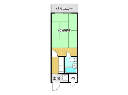 サンクリエート名坂(1K/3階)の間取り写真