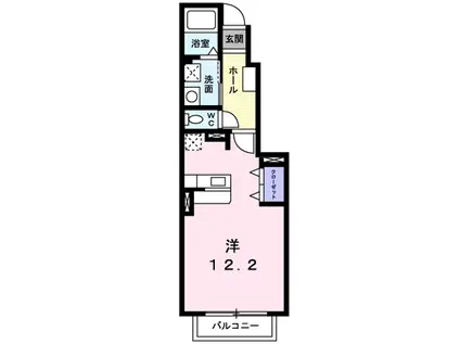 ストロベリーフィールズⅠ番館(ワンルーム/1階)の間取り写真