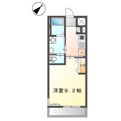 ライフライズ(1K/2階)の間取り写真