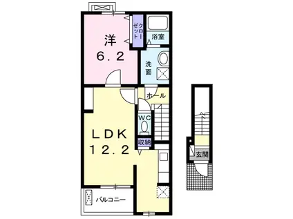 アニメート・トクヨーPARTⅡ(1LDK/2階)の間取り写真