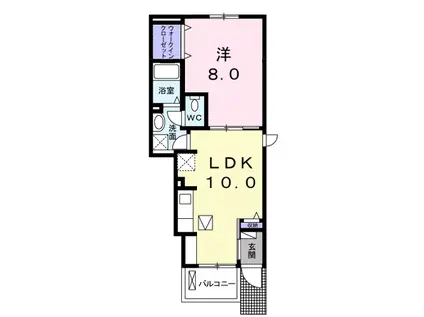 COCO 新城(1LDK/1階)の間取り写真