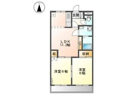 フィールドビレッジ(2LDK/1階)の間取り写真