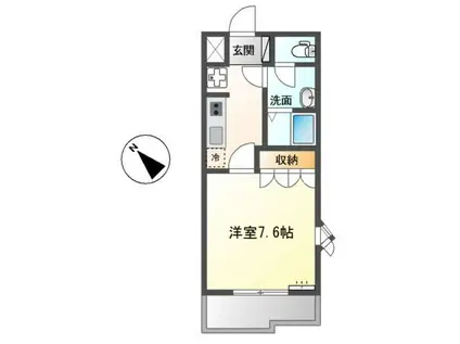 エクセルオーク(1K/2階)の間取り写真