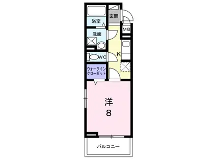 アストラル ノーブル(1K/2階)の間取り写真