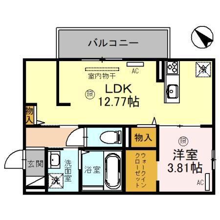 MAISON CLAIR (1LDK/2階)の間取り写真