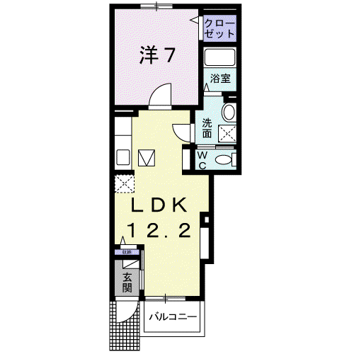 アニメート・トクヨーPARTⅡ(1LDK/1階)の間取り写真