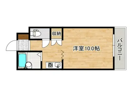 レジデンスSORI(ワンルーム/2階)の間取り写真