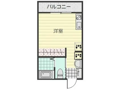 ソア長束(ワンルーム/2階)の間取り写真