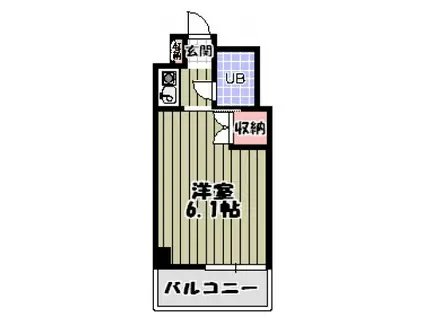 ヤスダ第二ビル(ワンルーム/2階)の間取り写真