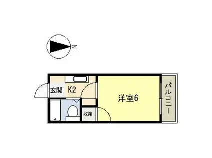 ホワイトパレス長束(1K/4階)の間取り写真