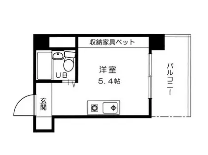 CALM西原(ワンルーム/7階)の間取り写真