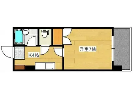 第1品川ビル(1K/2階)の間取り写真