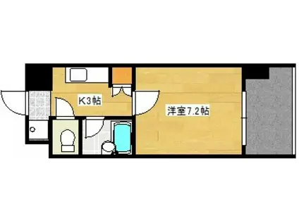 IKS2(1K/3階)の間取り写真