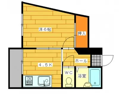 第2杉本ビル(1K/3階)の間取り写真