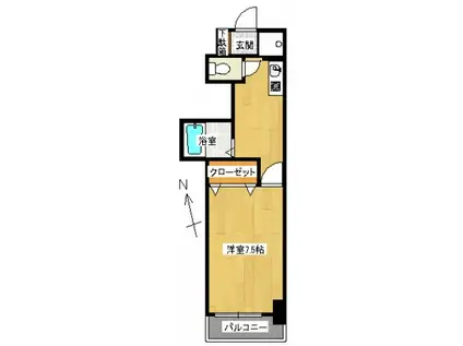 横田第2ビル(1K/3階)の間取り写真