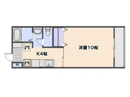 サンライズ伴駅前ビル(1K/1階)の間取り写真