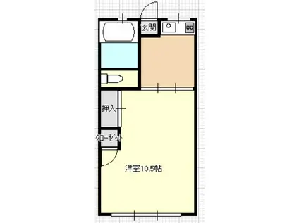 F&T長束(1DK/3階)の間取り写真