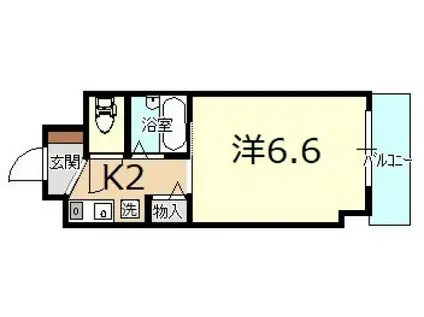 スカイハイツ中央(1K/3階)の間取り写真