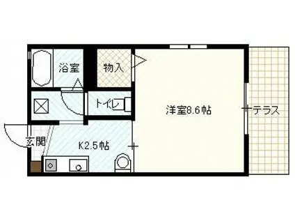 ドエルまさもとA棟(1K/1階)の間取り写真