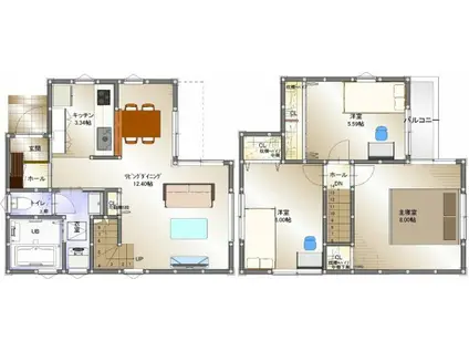 芸備線 安芸矢口駅 徒歩17分 2階建 築3年(3LDK)の間取り写真