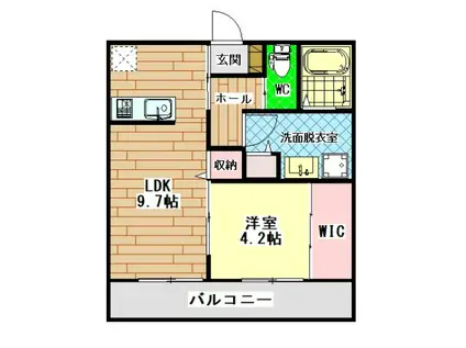 LECHERIEN和泉(1LDK/2階)の間取り写真