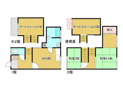 アップルタウン(2SDK)の間取り写真
