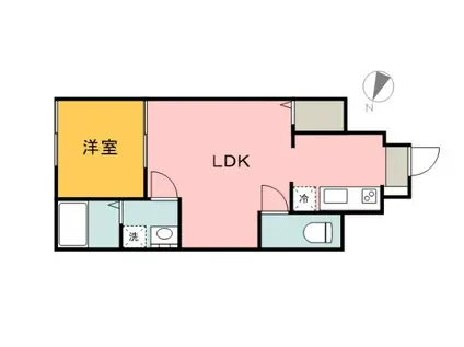 PABLO戸坂 A棟(1LDK/1階)の間取り写真